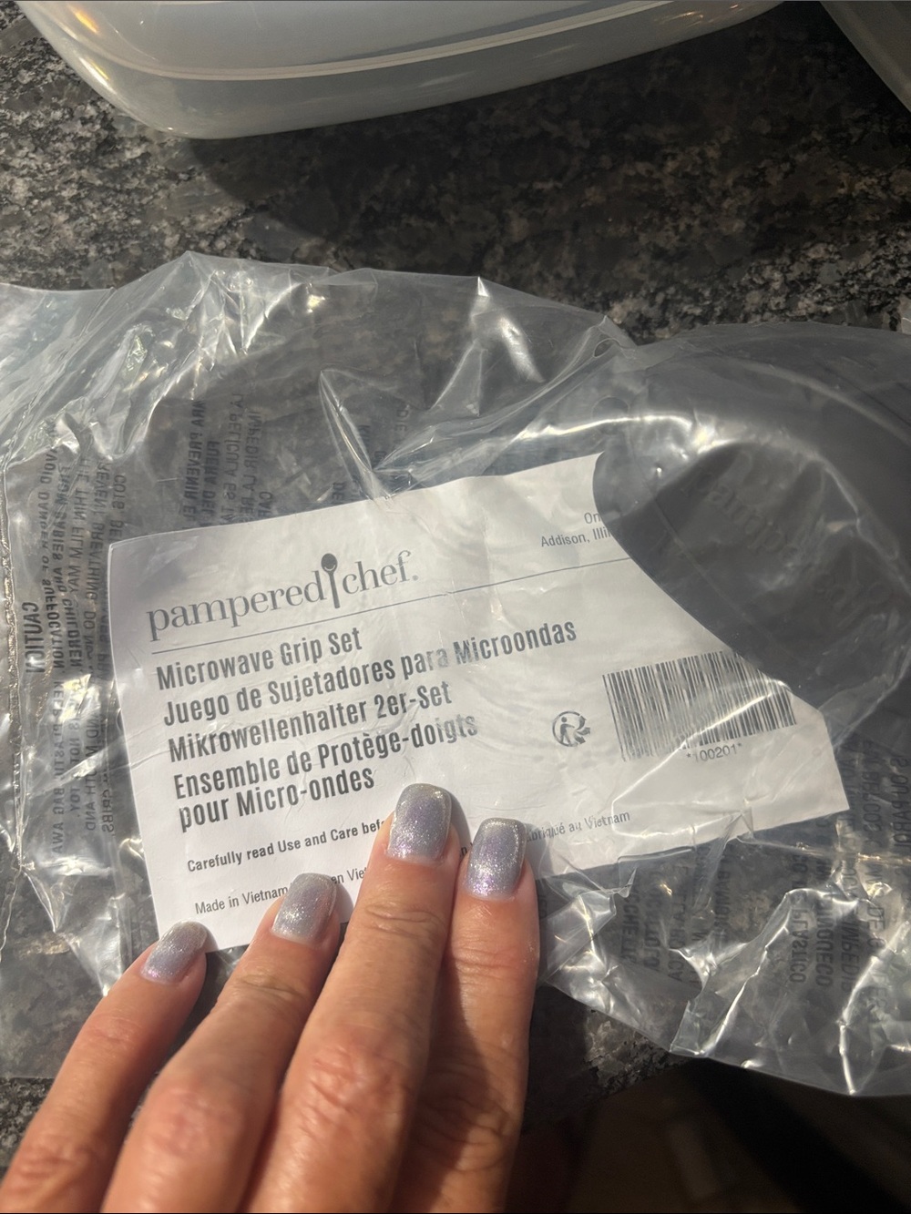 Pampered Chef Microwave Grip Set - Black Grips